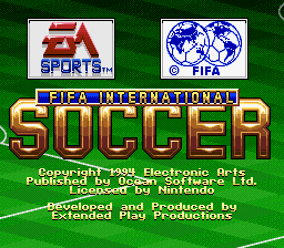 FIFA International Soccer (Europe) Title Screen